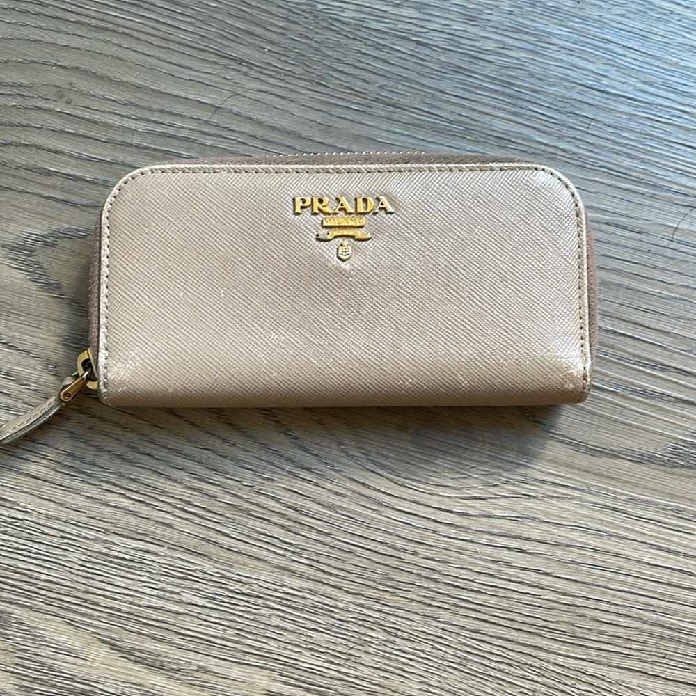Prada Zip Around Key Holder Wallet